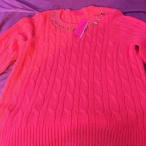 Lilly Pulitzer cable sweater - Picture 4 of 6